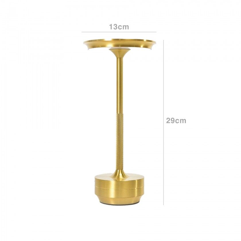 Candeeiro Mesa Alumínio Tátil Regulável Luzes Led 13X29cm Candeeiro Mesa Alumínio Tátil Regulável Luzes Led 13X29cm