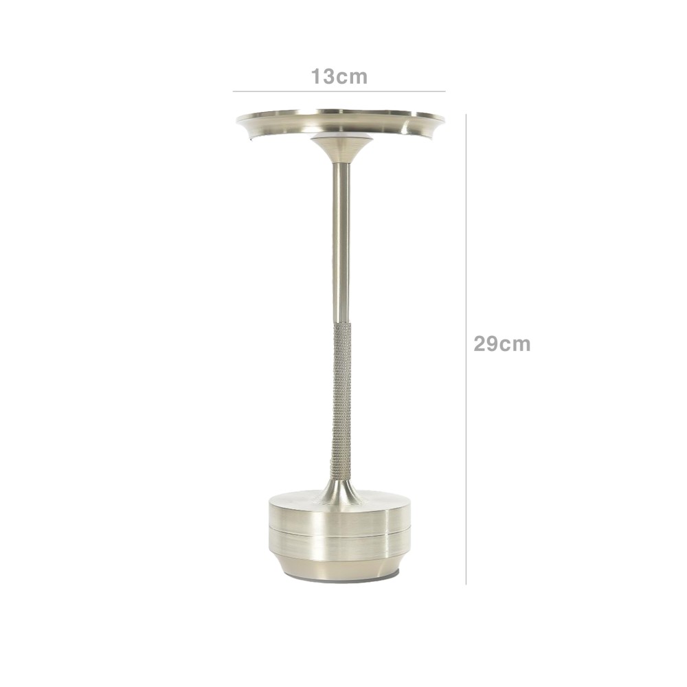 Candeeiro Mesa Alum�nio T�til Regul�vel Luzes Led 13X29cm