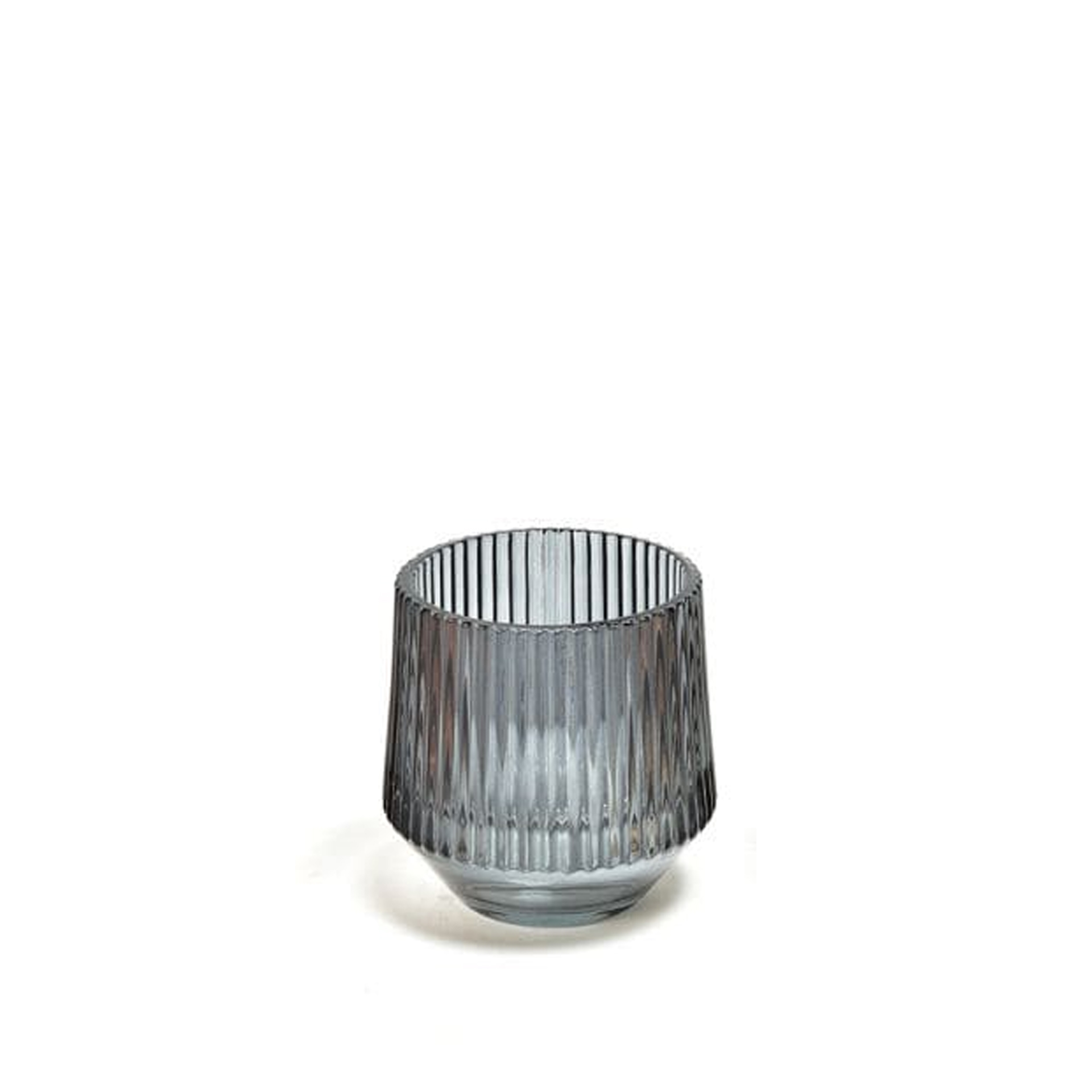 Porta Velas Vidro Redondo Cores Sortidas 8X8cm