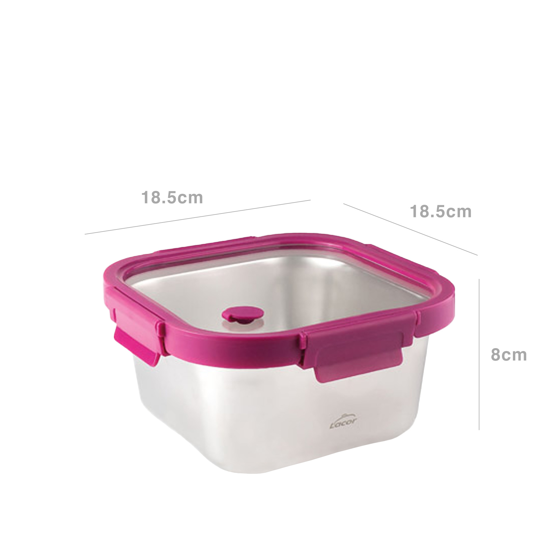 Caixa Hermética Etern Quadrado 1500ml 18.5X18.5X8cm