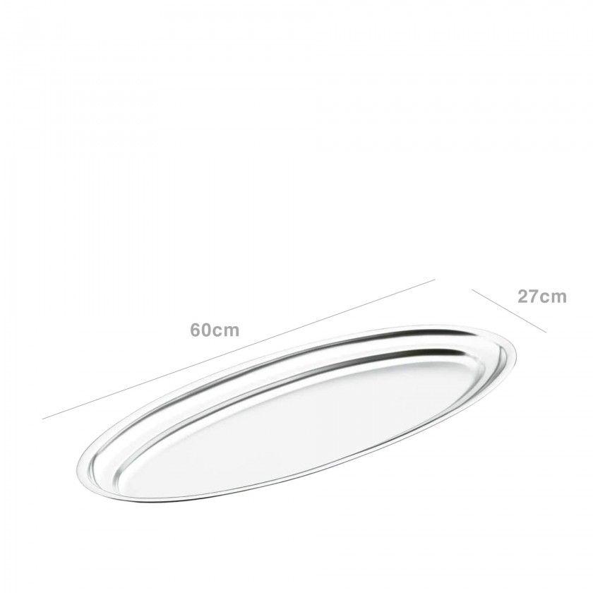 Travessa Inox Lacor Oval 60X27cm Travessa Inox Lacor Oval 60X27cm