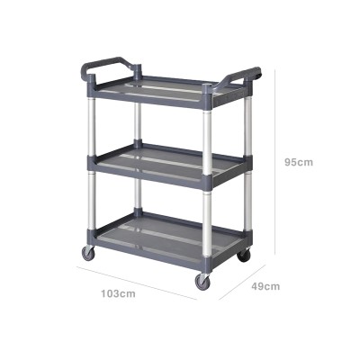Carro Servi�o Pl�stico 3 Bandejas 103X49X95cm