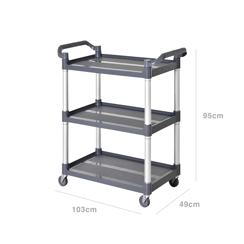Carro Servi�o Pl�stico 3 Bandejas 103X49X95cm