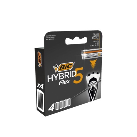 Lâmina Barbear Recargas Bic Flex5 Hybrid Pack 4 - Image product