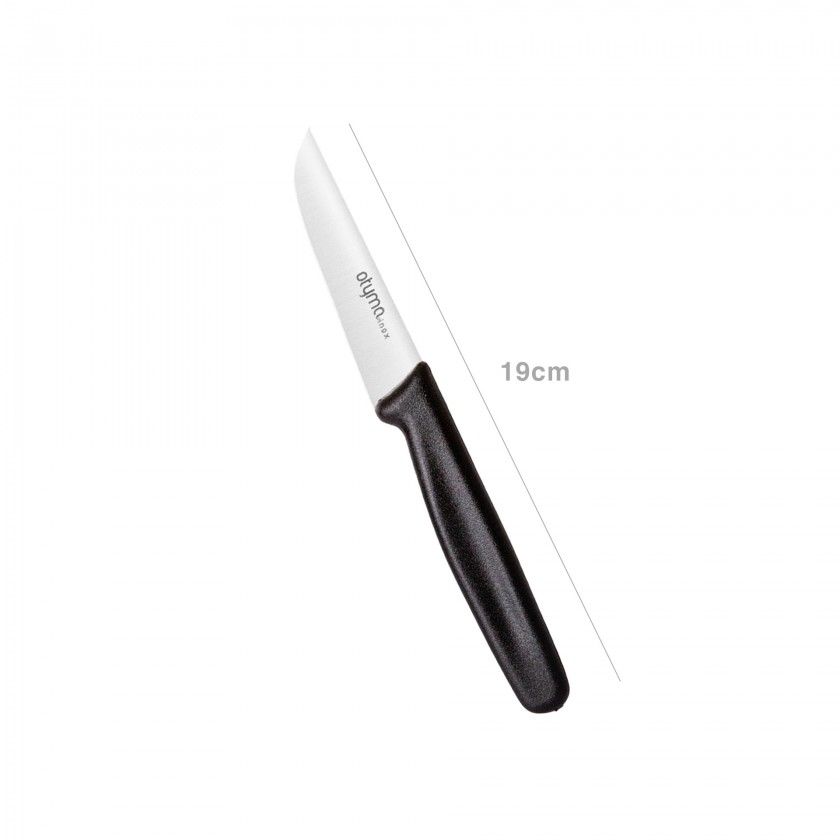Faca Legumes Inox Cabo Preto 19cm Faca Legumes Inox Cabo Preto 19cm