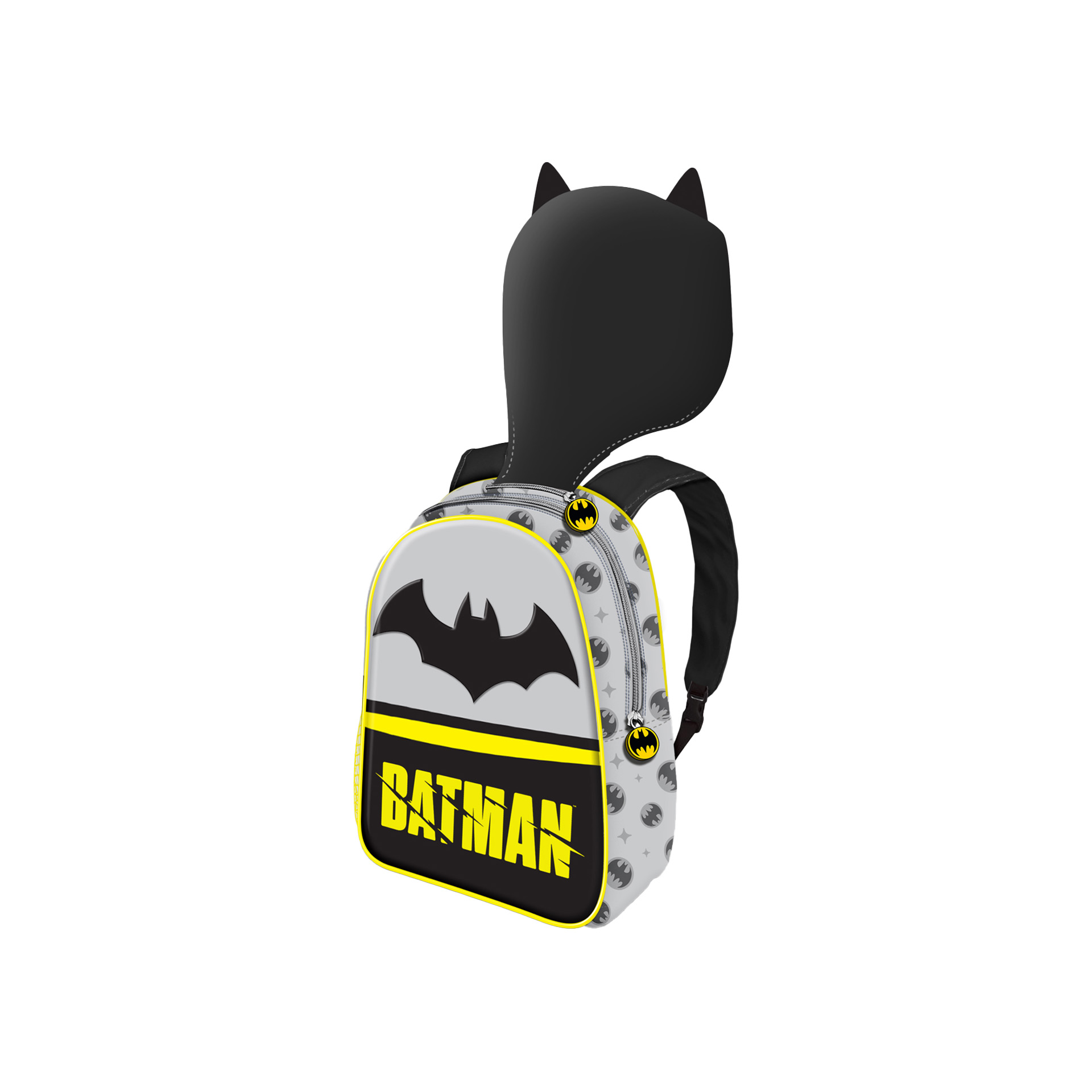 Mochila Infantil com Capuz Batman 26X31X11cm