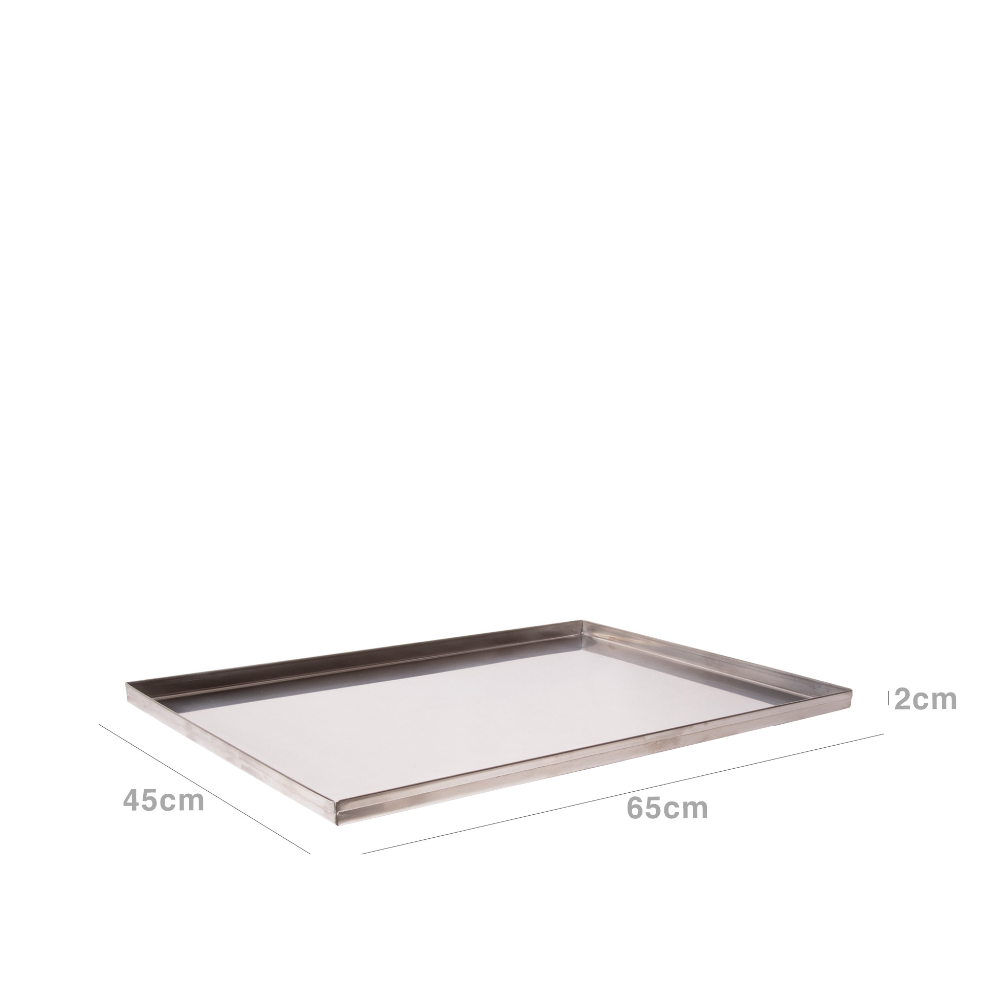 Tabuleiro Inox sem Asas 65X45X2cm