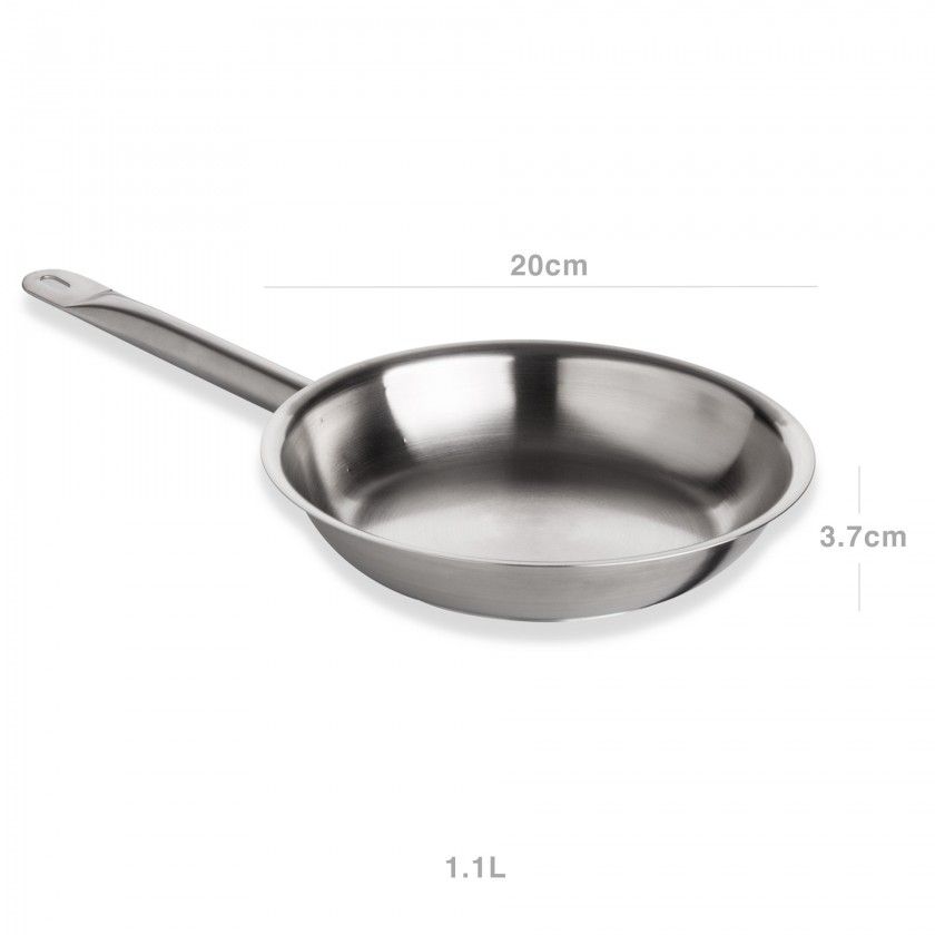 Frigideira Inox Grand Gourmet com Cabo 1.1L 20X3.7cm