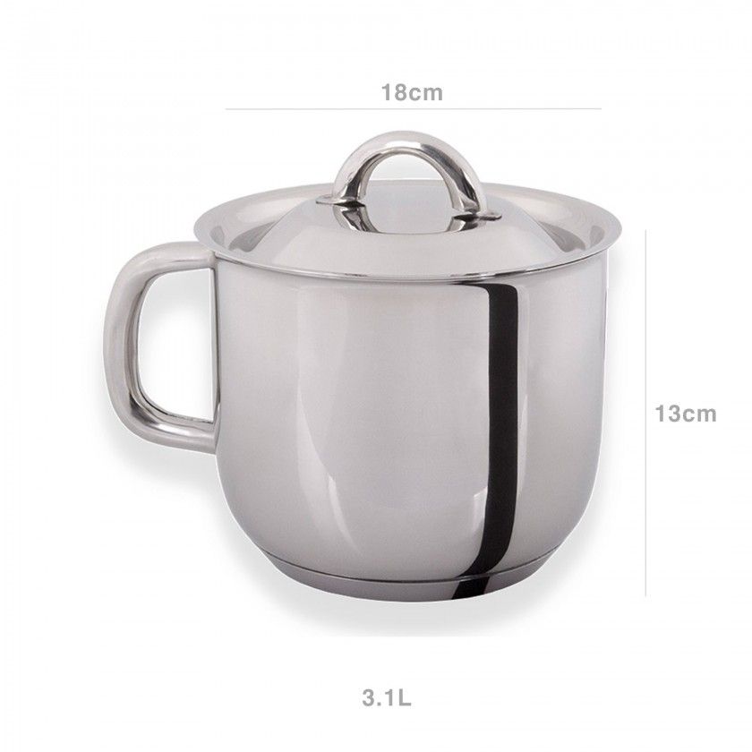 Fervedor Inox 2004 com Asa 3100ml 18X13cm