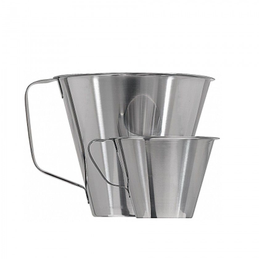 Copo Medidor Inox Cookware com Asa 250ml 10X7cm Copo Medidor Inox Cookware com Asa 250ml 10X7cm