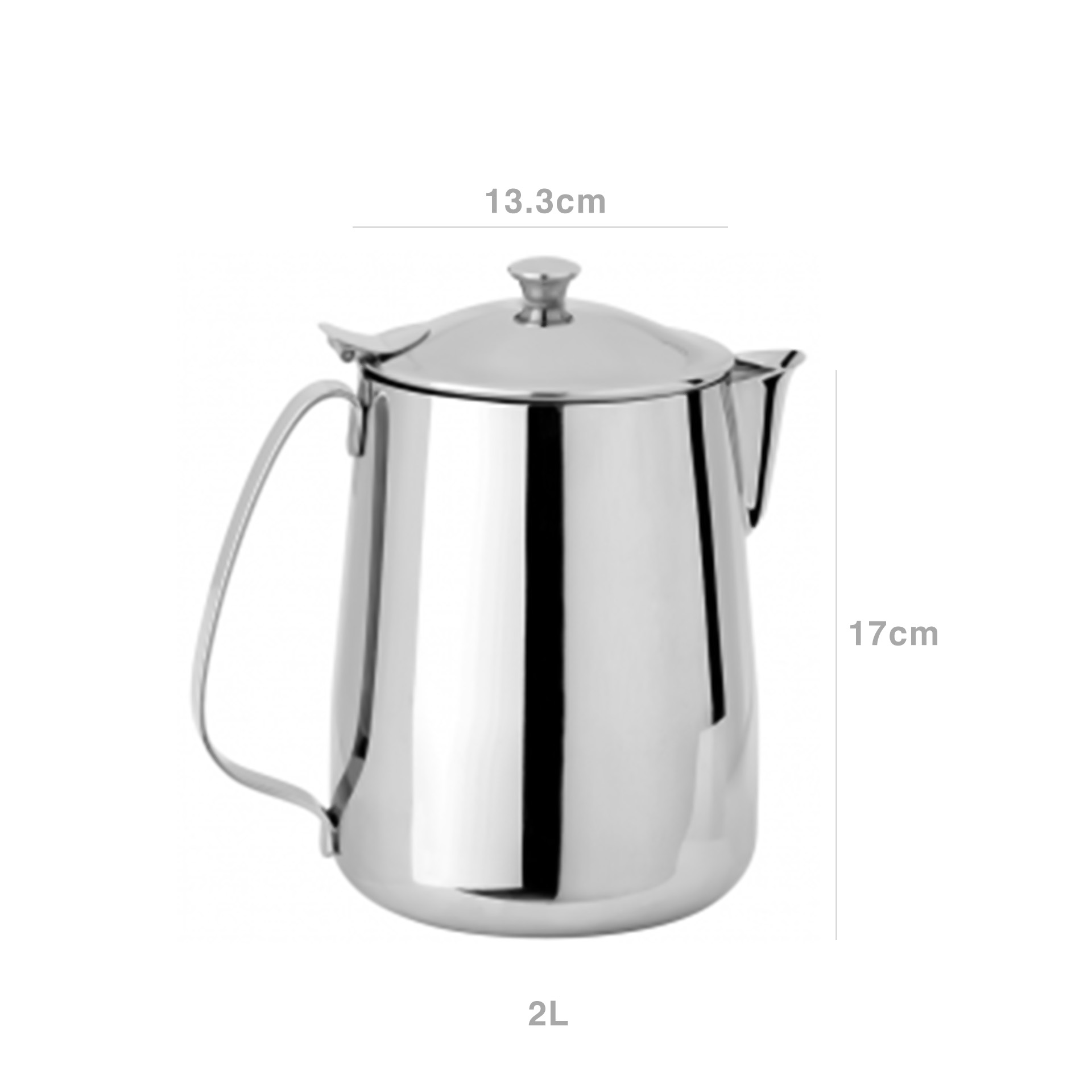 Cafeteira Inox Alfa sem Fundo Térmico Redondo 2L 13.3X17cm