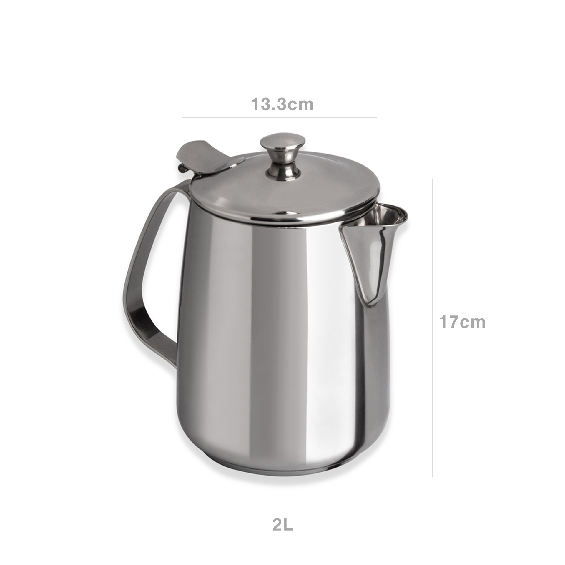 Cafeteira Inox Alfa com Fundo Térmico Redondo 2L 13.3X17cm