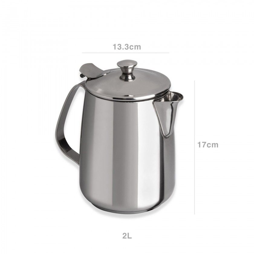 Cafeteira Inox Alfa com Fundo Térmico Redondo 2L 13.3X17cm Cafeteira Inox Alfa com Fundo Térmico Redondo 2L 13.3X17cm