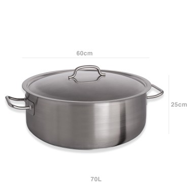 Ca�arola Inox Grand Gourmet M�dia com Asas N°60 70L 60X25cm