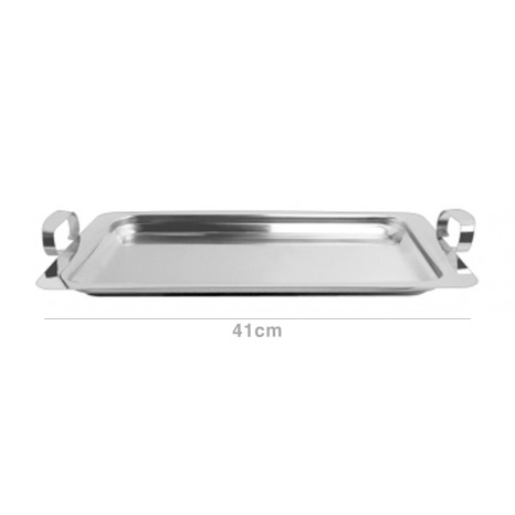 Bandeja Serviço Inox Gourmet Retangular 41X29X2.5cm - Image product