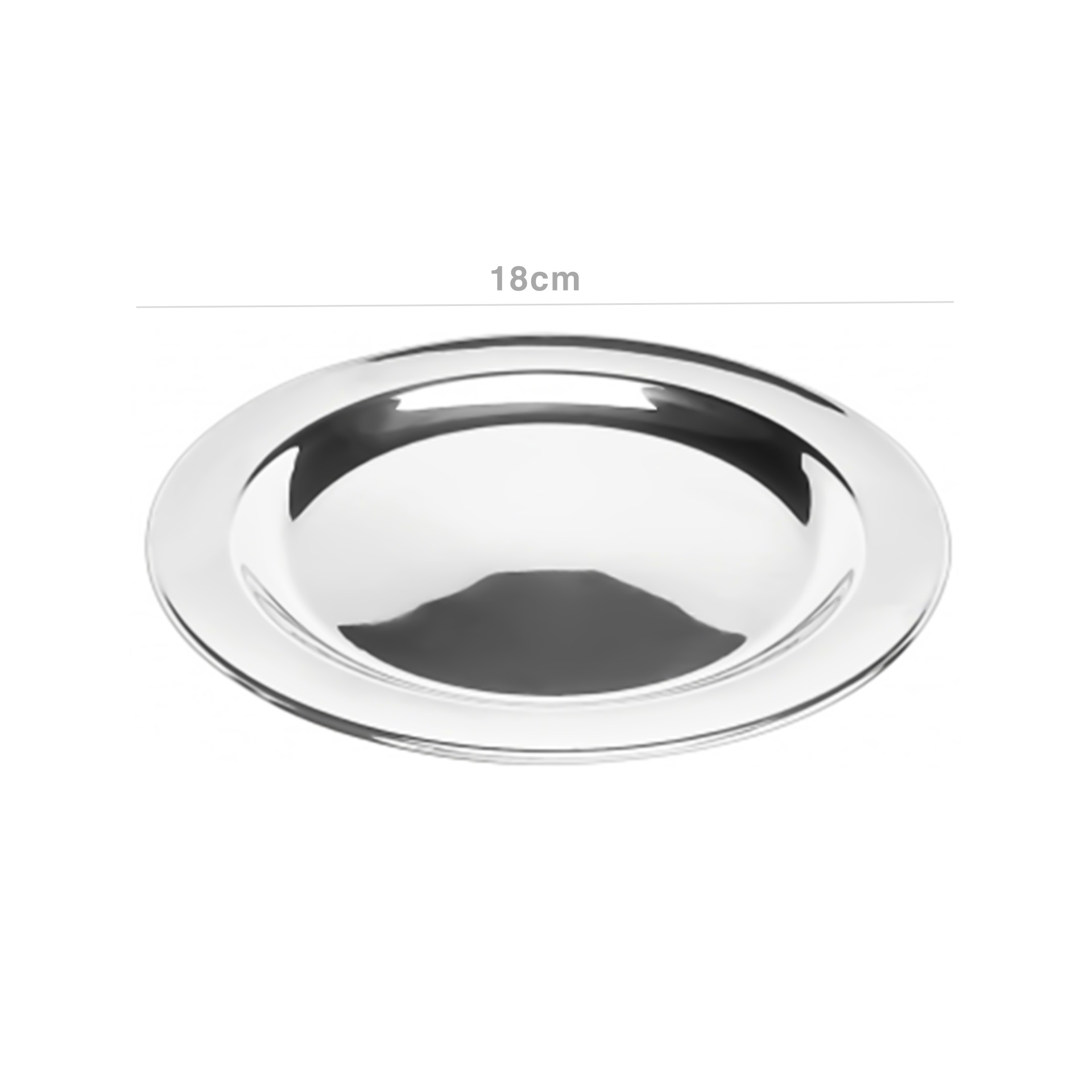 Bandeja Trocos Inox Gourmet Redondo 18X0.5cm