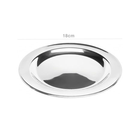Bandeja Trocos Inox Gourmet Redondo 18X0.5cm - Image product