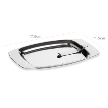Bandeja Trocos Inox Gourmet com Mola 17.5X11.5X1cm