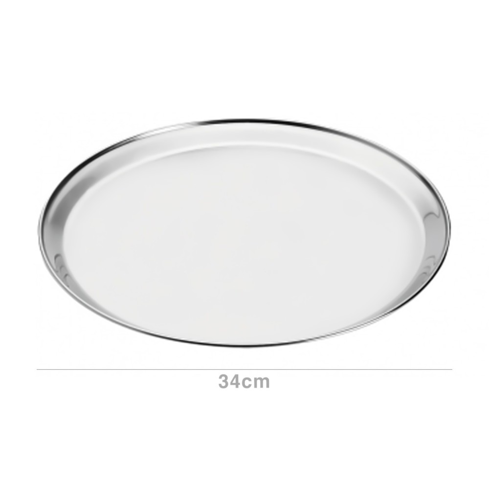 Bandeja Serviço Inox Gourmet Redonda