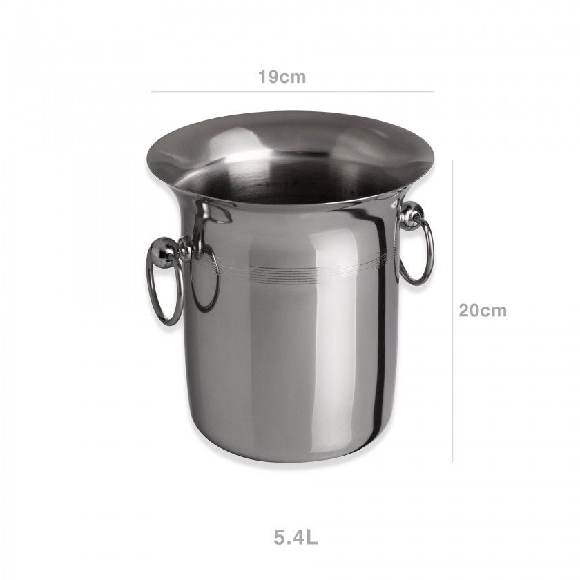 Balde Gelo Inox Grand Gourmet Redondo 5400ml 19X20cm