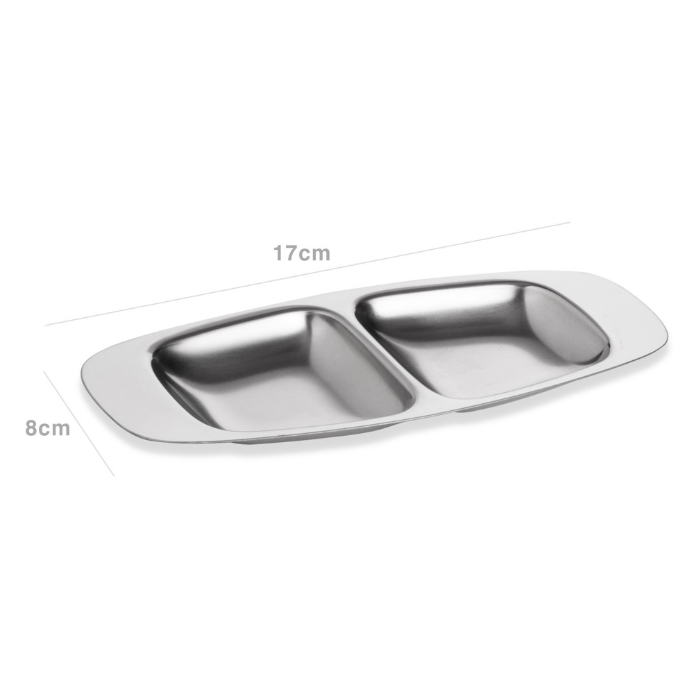 Bandeja Aperitivos Inox Grand Gourmet 2 Divisões