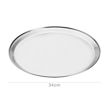 Bandeja Serviço Inox Gourmet Redonda