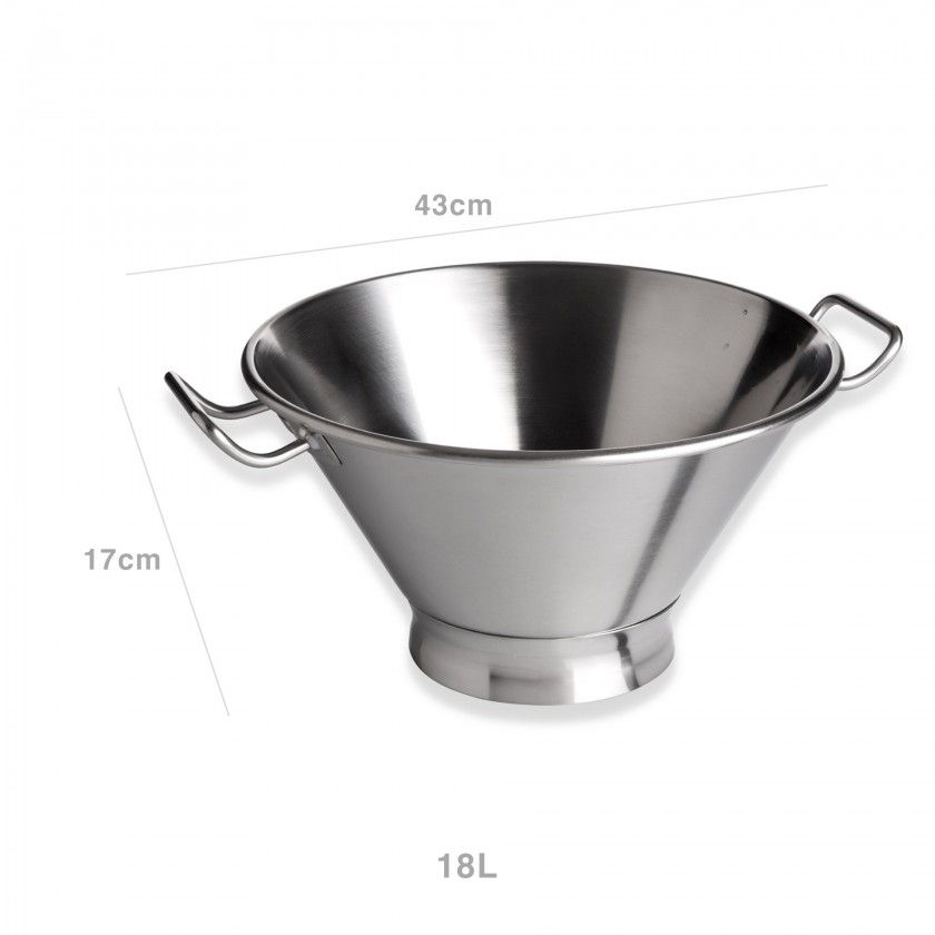 Alguidar Cónico Inox Grand Gourmet Redondo 18L 43X17cm Alguidar Cónico Inox Grand Gourmet Redondo 18L 43X17cm