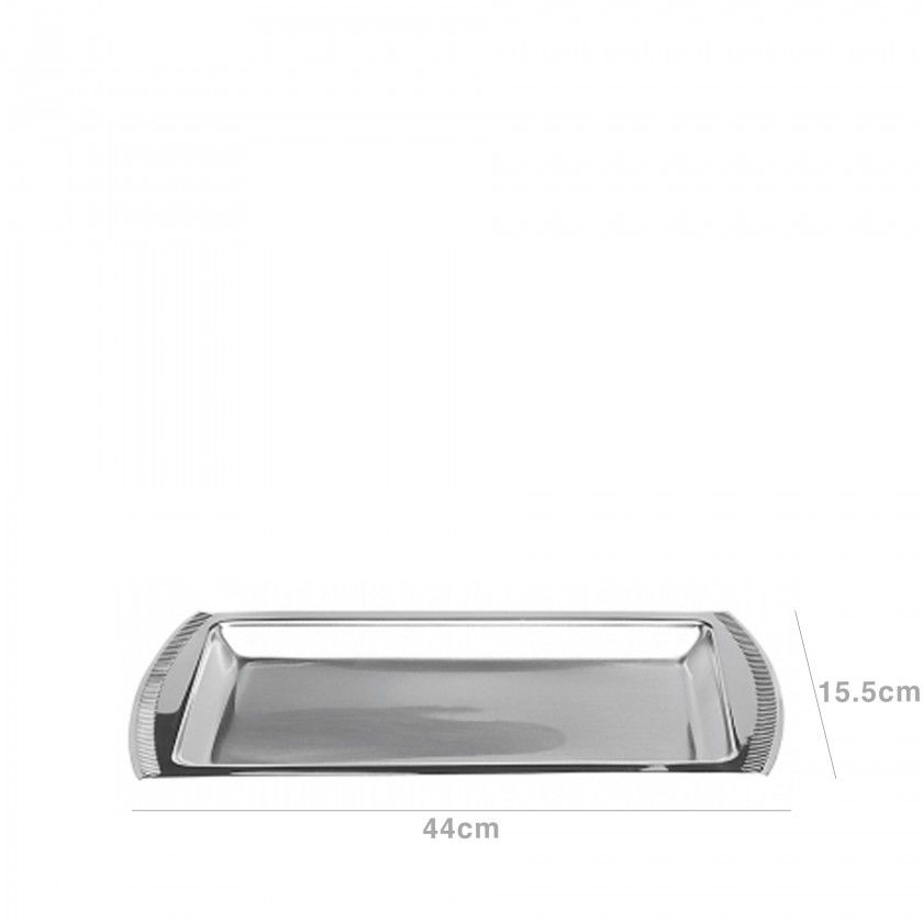 Tabuleiro Torta Inox 44X15cm Tabuleiro Torta Inox 44X15cm