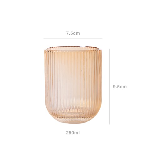 Copo sem pé vidro wave gold 250ml 7.5X9.5cm - Image product