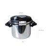 Panela Pressão Inox Ovni Redonda 8L 24X18.5cm Panela Pressão Inox Ovni Redonda 8L 24X18.5cm