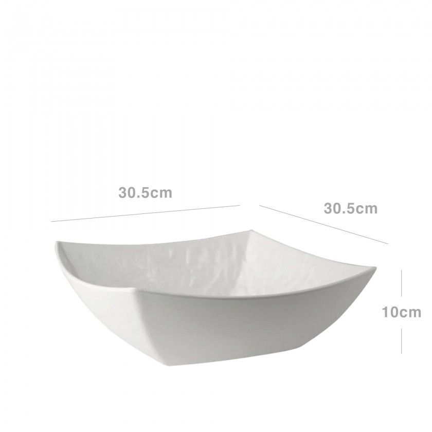 Taça Melamina Tao Aps Branca 30.5X30.5X10cm Taça Melamina Tao Aps Branca 30.5X30.5X10cm