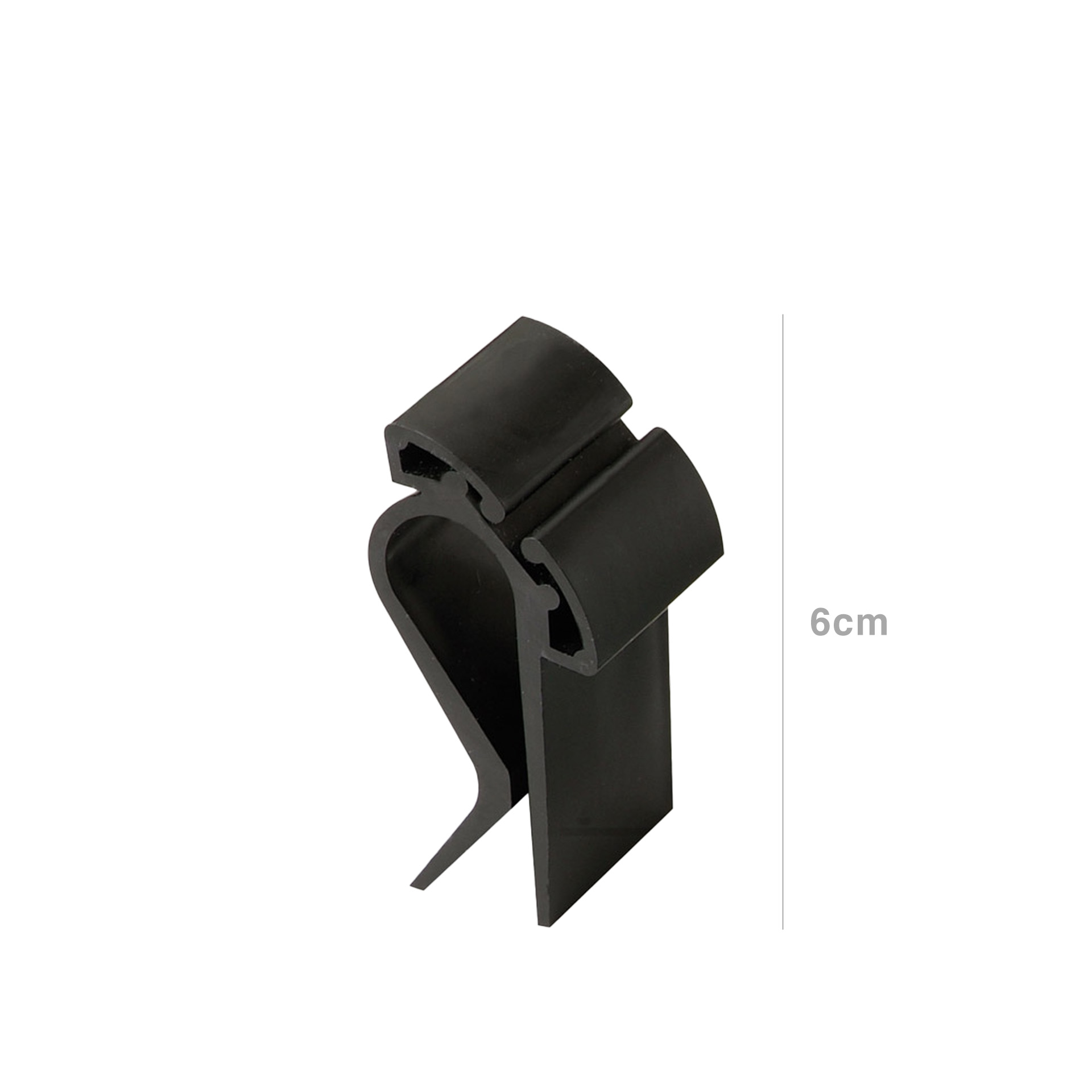Suporte para Etiquetas Preto 6X2.5cm Pack 10