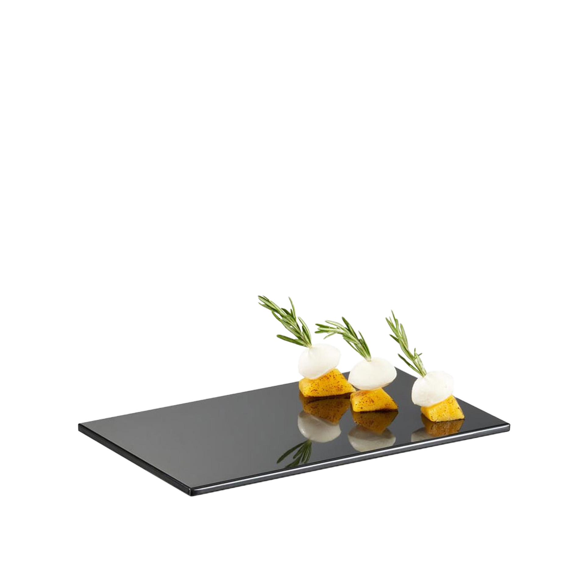 Bandeja Melamina Tablett Aps Gn2/4 Preta 53X16.2X1.5cm