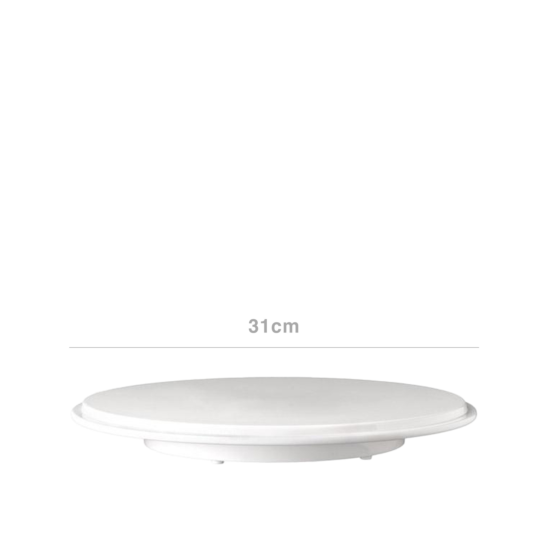 Bandeja Melamina Aps para Bolo Branco 31X3.5cm