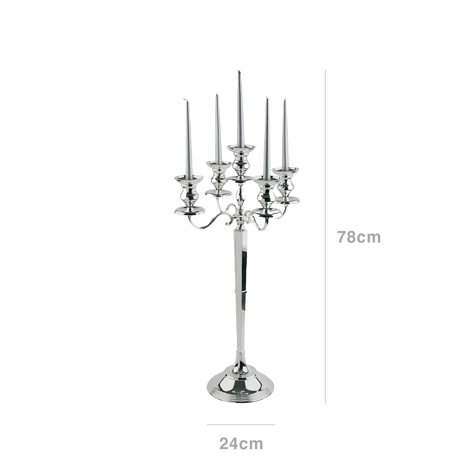 Candelabro para 5 Velas Aps 24X78cm