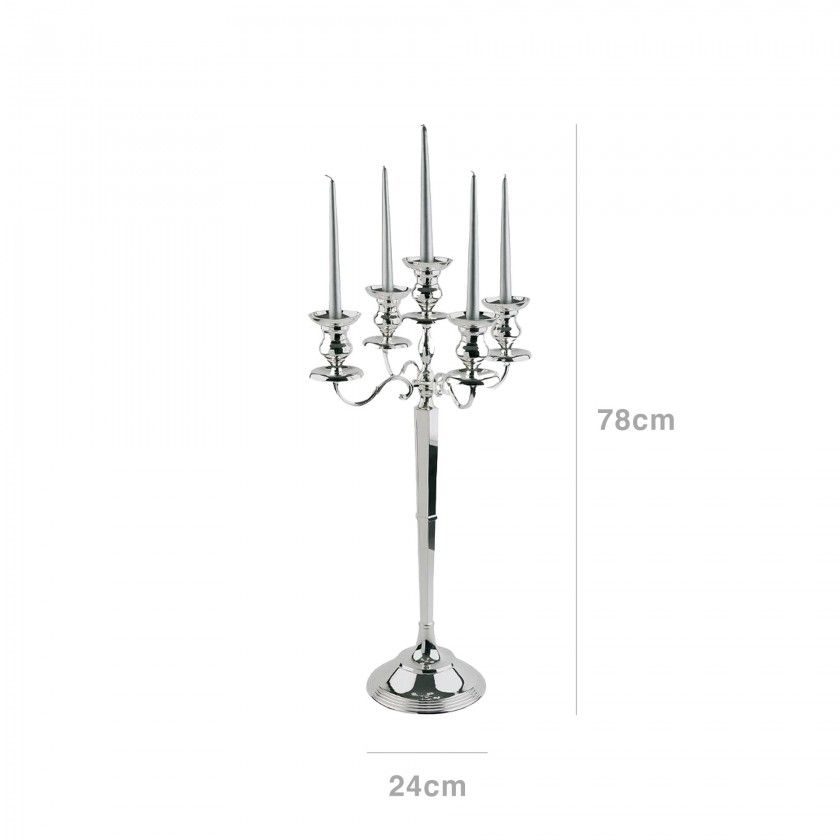 Candelabro para 5 Velas Aps 24X78cm Candelabro para 5 Velas Aps 24X78cm