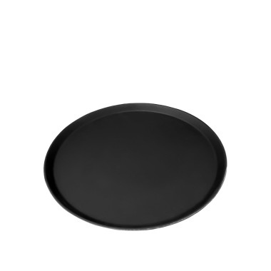 Bandeja Serviço Fibra Gastro Aps Redonda Preta 27.5X2cm