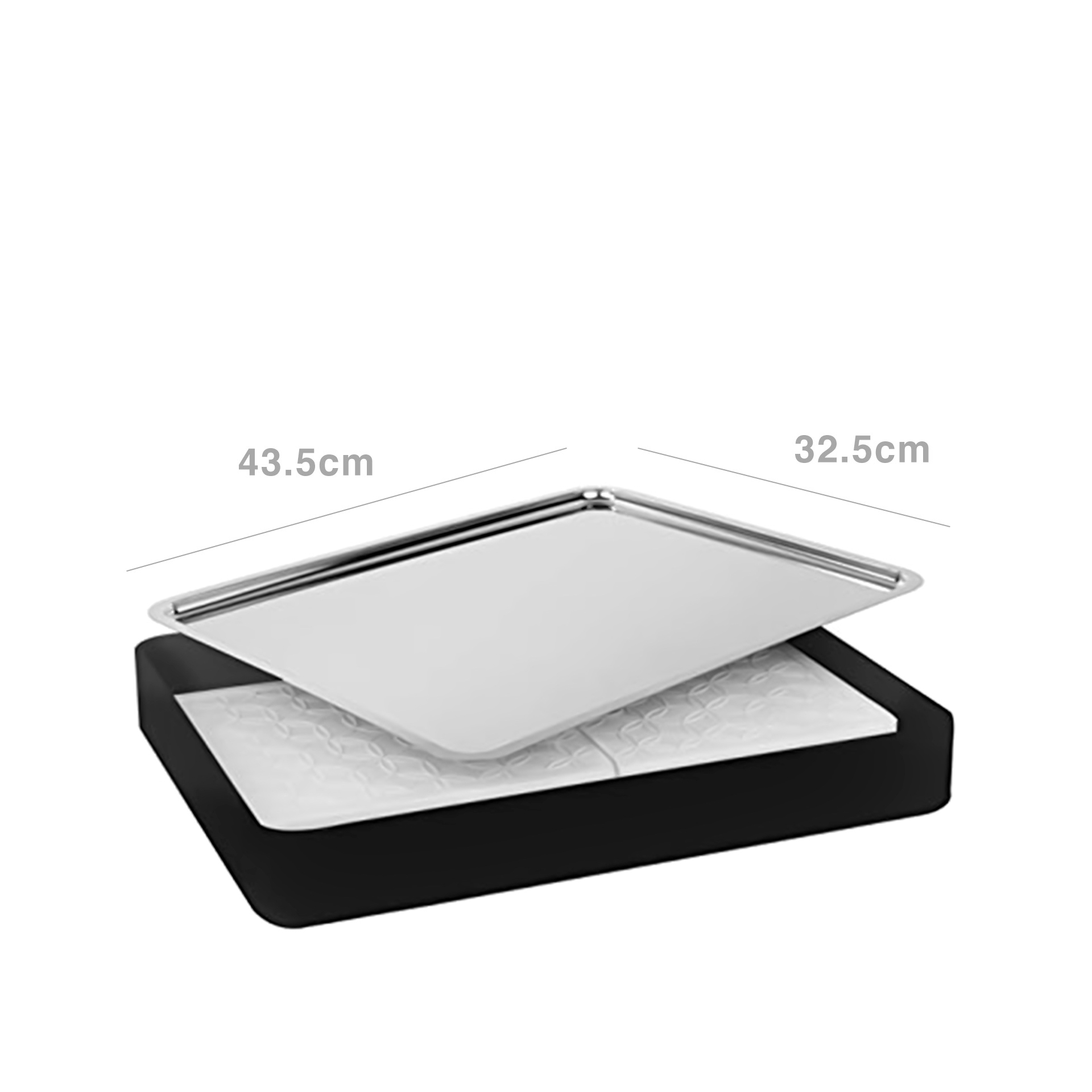 Bandeja Buffet Inox Aps 43.5X32.5X6cm