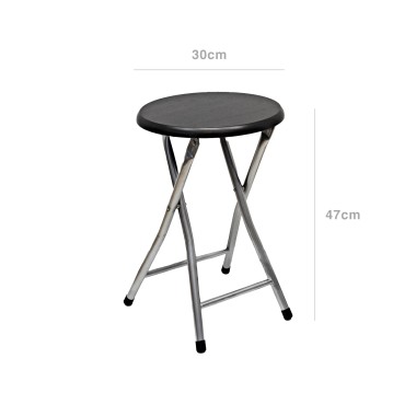 Banco Dobr�vel Redondo Castanho Escuro 30X47cm