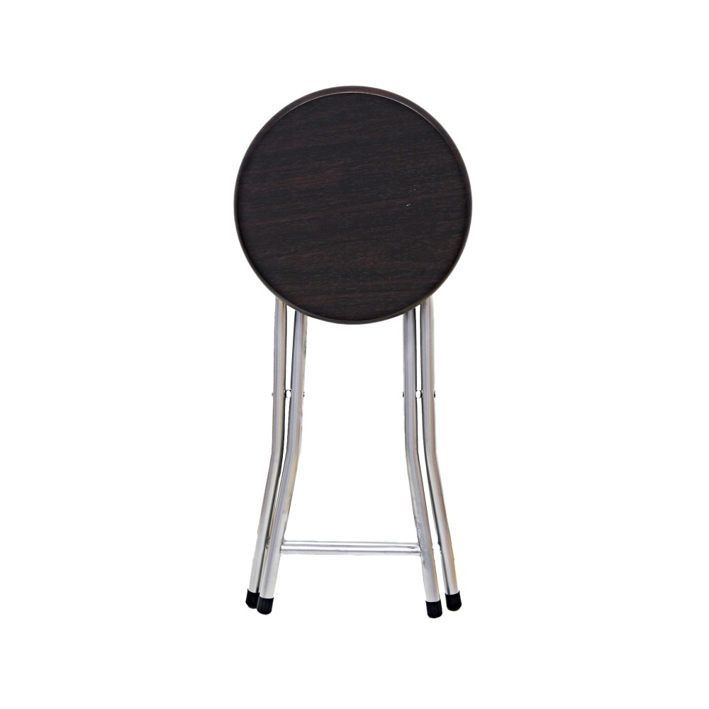 Banco Dobr�vel Redondo Castanho Escuro 30X47cm