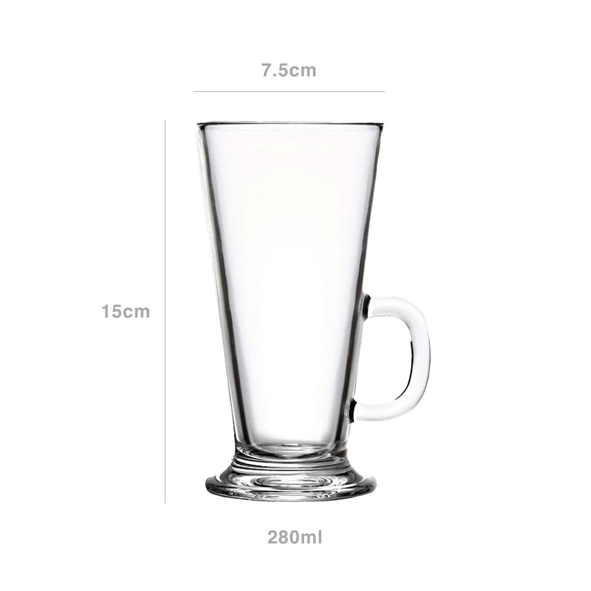 Caneca com Pé Louisville 280ml 15cm Pack 4