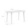 Mesa Plástica Braga Oval Branco 140X90X72cm Mesa Plástica Braga Oval Branco 140X90X72cm