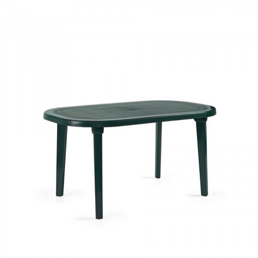 Mesa Plstica Braga Oval Verde 140X90X72cm