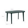 Mesa Plástica Braga Oval Verde 140X90X72cm Mesa Plástica Braga Oval Verde 140X90X72cm