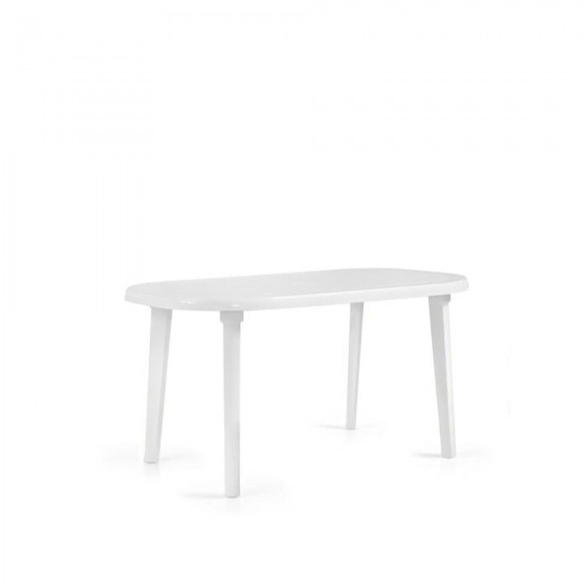 Mesa Plstica Braga Oval Branco 140X90X72cm