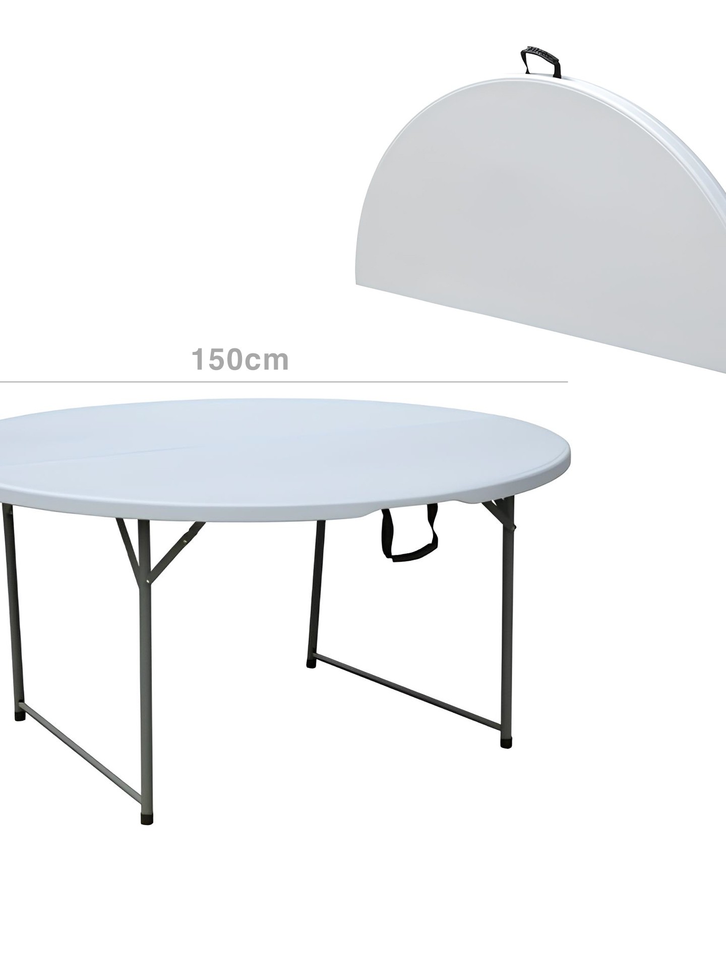 Mesa Plástica Dobrável Redonda 150cm