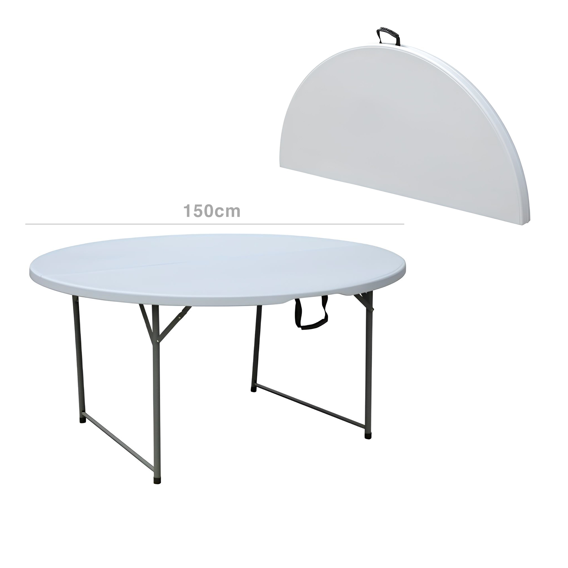 Mesa Plástica Dobrável Redonda 150cm