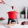 Fondue Rosso Lacor 1200ml 16.5cm Fondue Rosso Lacor 1200ml 16.5cm