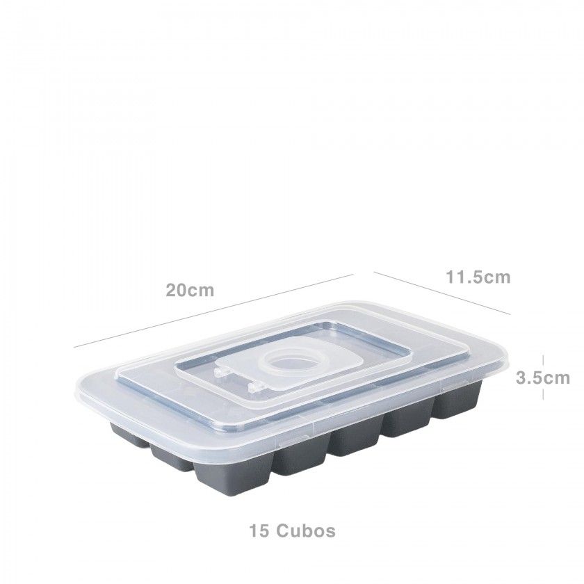Cuvete Gelo Silicone 15 Cubos 20X11.5X3.5cm Cuvete Gelo Silicone 15 Cubos 20X11.5X3.5cm