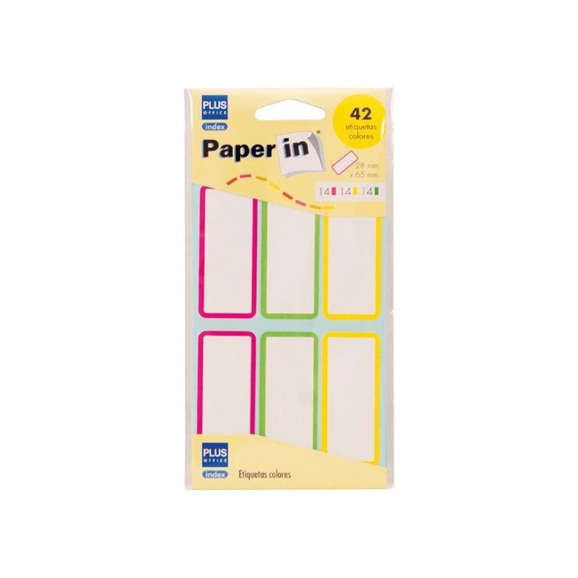 Etiquetas Autocolantes 28X65mm Pack 42